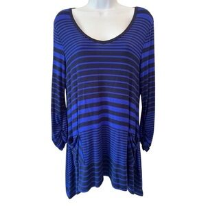 Emo Whimsigoth Cute Grunge Cupio Striped Tunic Top